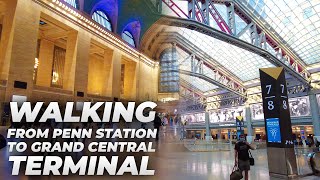 Walking NYC  Penn Station to Times Square amp Grand Central Terminal July 2021 [upl. by Vivian]