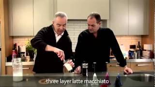 aerolatte  milk frother makes three layer caffè latte macchiato [upl. by Obola]