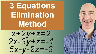 Solving Systems of 3 Equations Elimination [upl. by Onabru52]