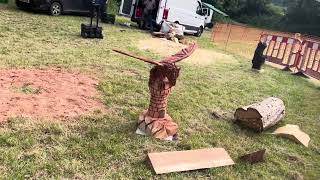 A fabulous range of wooden sculpture at Caerleon festival 2024 [upl. by Lunnete222]