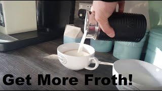 How to Get More Froth from Your Nespresso Coffee Aeroccino  Nespresso tips and help [upl. by Jaymee]