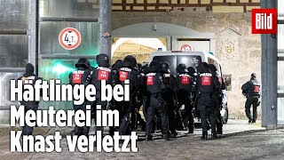 Gefängnismeuterei Polizei stürmt Knast in Thüringen  JVA Untermaßfeld [upl. by Anertal]